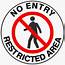 NO ENTRY RESTRICTED  FLOOR MARKER Discount Safety Signs New Zealand