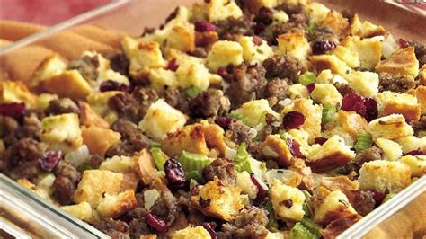 Sausage And Cranberry Baked Stuffing Recipe From Betty Crocker