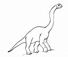 Dibujo De Dinosaurios De Cuello Largo Para Colorear - Dibujos para colorear