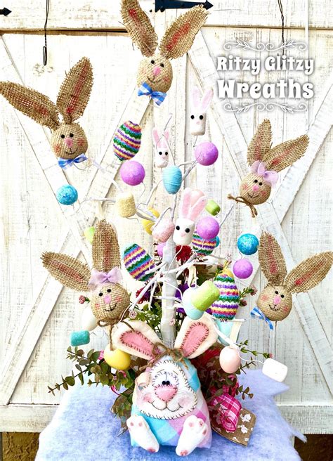 Easter Egg Tree Easter Bunny Tree Easter Tree Tabletop Etsy Easter