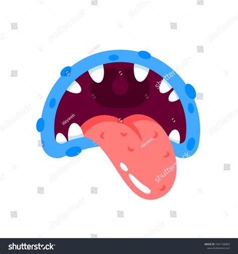 Comic Monster Mouth Teeth Cartoon Monster Stock Vector Royalty Free 1061166893 Shutterstock