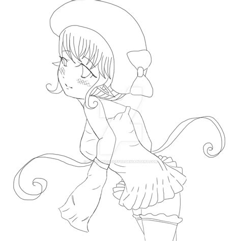 Cute Demon Girl Lineart By Puertoricocoffee On Deviantart