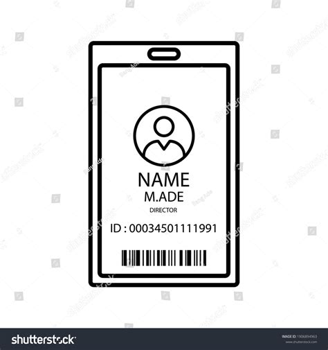 Id Card Icon User Identity Profile Stock Vector Royalty Free