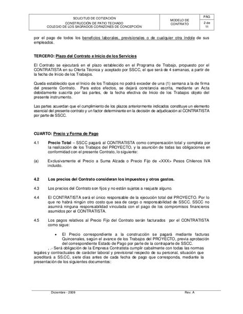 Modelo Contrato De Obra Civil Colombia 2019 Financial Report
