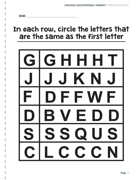 The goal is to use these visual perception activities pdf printables and ideas to increase exposure and practice time to help develop visual perception skills in children. Visual Perceptual Activity Worksheets - Chicago ...