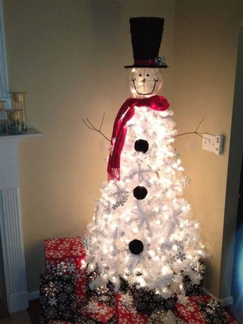 Snowman Tree Snowman Christmas Tree Christmas Christmas Time