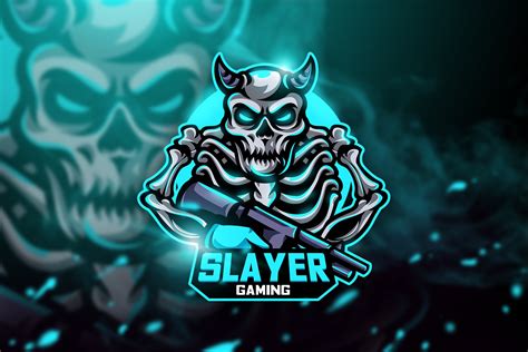 Slayer Gaming Mascot And Esport Logo ~ Logo Templates
