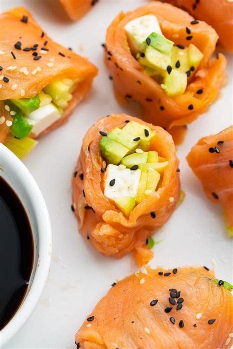Keto Sushi Rolls With Smoked Salmon 40 Aprons