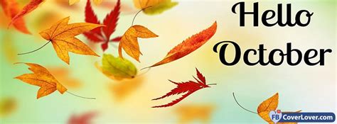 Hello October Seasonnal Facebook Cover Maker