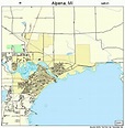 Amazon.com: Large Street & Road Map of Alpena, Michigan MI - Printed ...