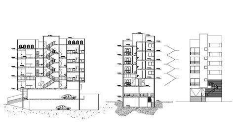 Storey Apartment Building Elevation Design Dwg File Cadbull Vrogue