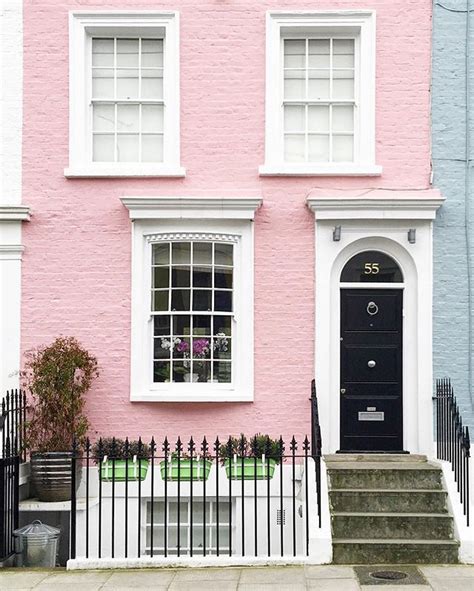 Nottinghill Pink House Exterior Brick Exterior House Pastel House