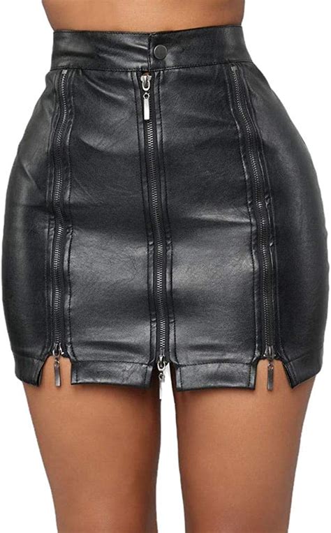 Ertyuio Short Skirt Lingerie Sexy Skirts Women S Plus Size High Waist Zipper