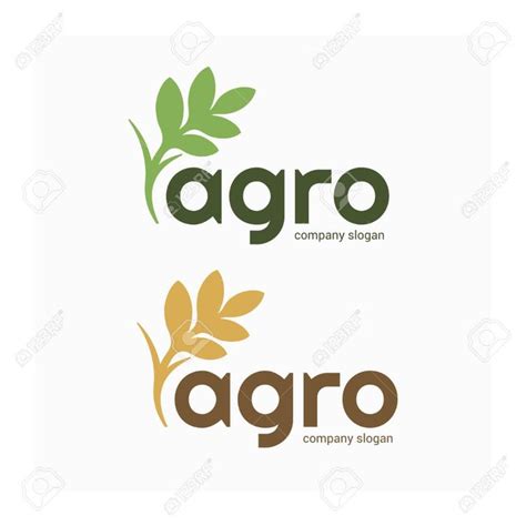 The Logo For Agro Company Is Made With Leaves And Letters Which Are