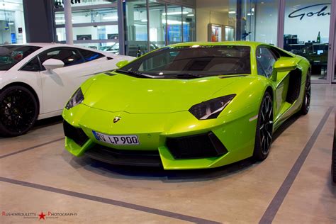 Aventador Green Lamborghini Lp700 Supercars Italian Cars