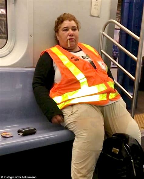 Video Shows Woman In Mta Vest Lighting Up On Nyc Subway Daily Mail Online