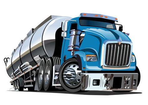 Best Cartoon Of A Diesel Truck Illustrations Royalty Free Vector