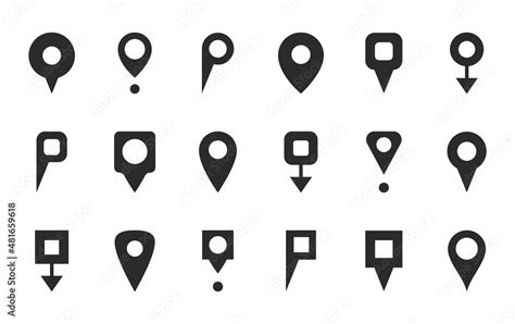 map pointer icon set map pin icons location pin icon collection marker for maps navigation