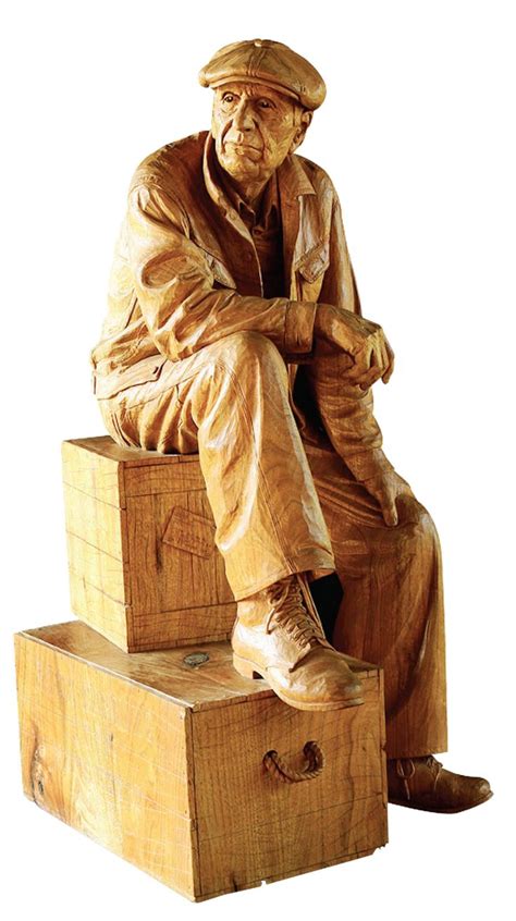 Aint Indolence Fred Cogelow Carving In Butternut 1995 Wood