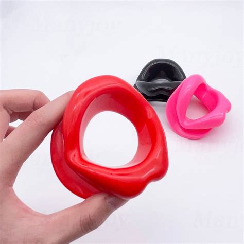 Sexy Lips Soft Rubber Female Oral Mouth Gag Open Fixation Mouth Stuffed