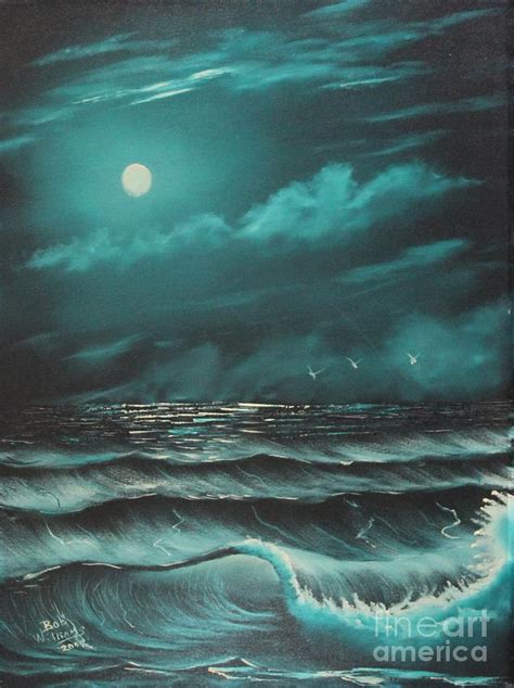 Moonstruck Ocean Painting By Bob Williams Fine Art America