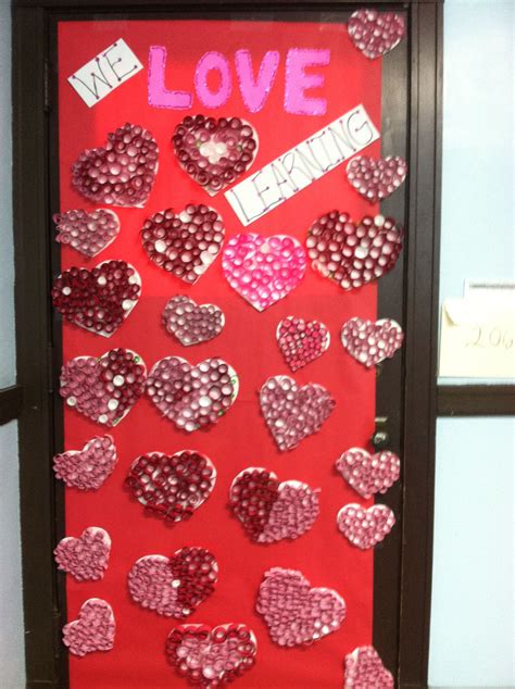 This Was Our February Door Decorating Contest Entry The Hearts Consist