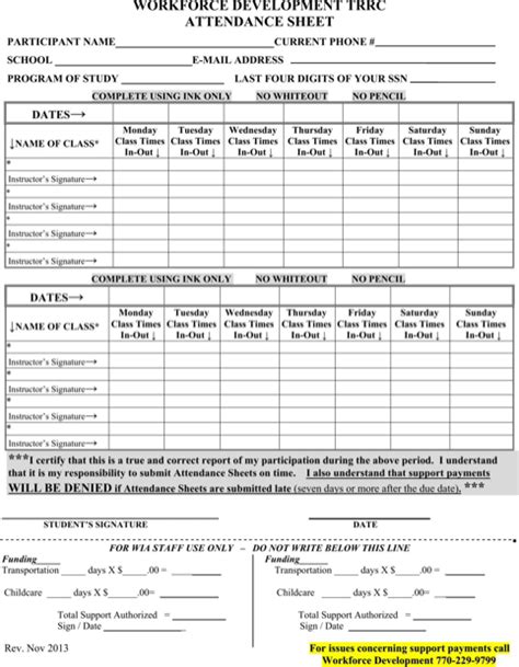 They're available as free printable attendance sheets in pdf and excel spreadsheet. Sample Attendance Sheet | Attendance sheet, Workforce ...