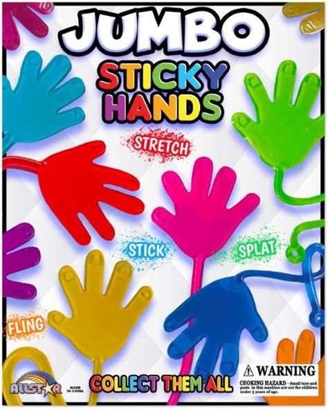 2″ Jumbo Sticky Hands Toys Bulk Vending Toys