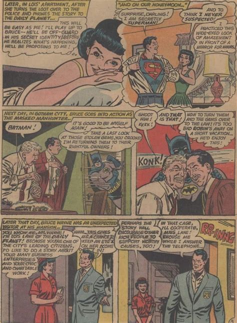 Lois Dates Batman That Time Lois Though That Bruce Was Superman And Tried To Marry Him [comic