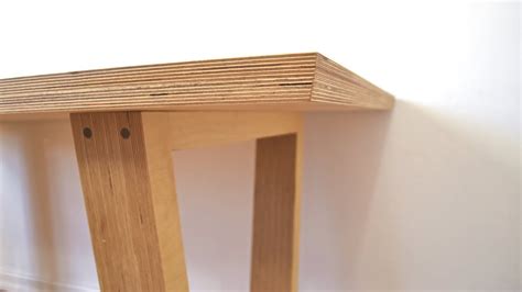 I kept looking around and finally came across plans on popular mechanics' website to make a table from one sheet of plywood, non hairpin. DIY Modern Plywood Dining Table - YouTube