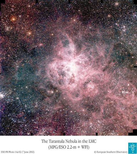 Infraredvisible Light Image Of 30 Doradus The Tarantula Nebula In