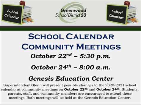 Major Change Proposed To District 50 School Calendar Greenwood Calendar