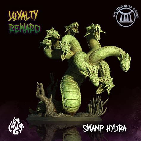 Swamp Hydra Crippled God Foundry Dnd Miniatures Rpg Role Etsy