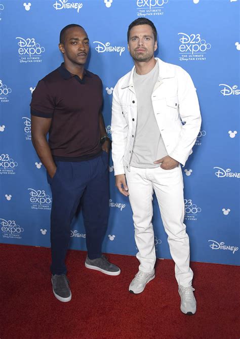 Sebastian Stan And Anthony Mackie At D23 For The Falcon And The Winter