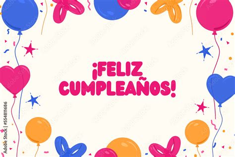 Ilustração Do Stock Feliz Cumpleanos Happy Birthday Greeting Card In