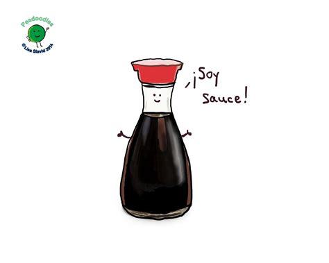 Soy Sauce Peadoodles Soy Sauce Bottle Drawing Sauce