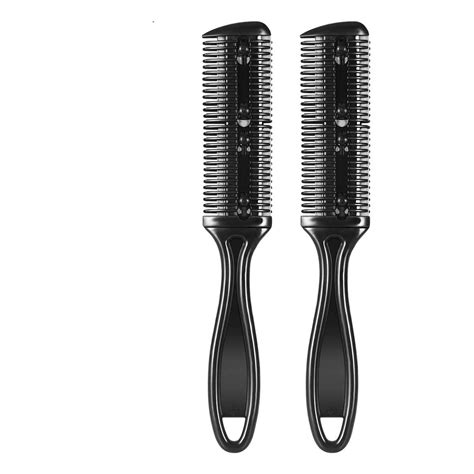 Nogis 2 Pieces Razor Comb With Razors Hair Cutter Comb Dual Side