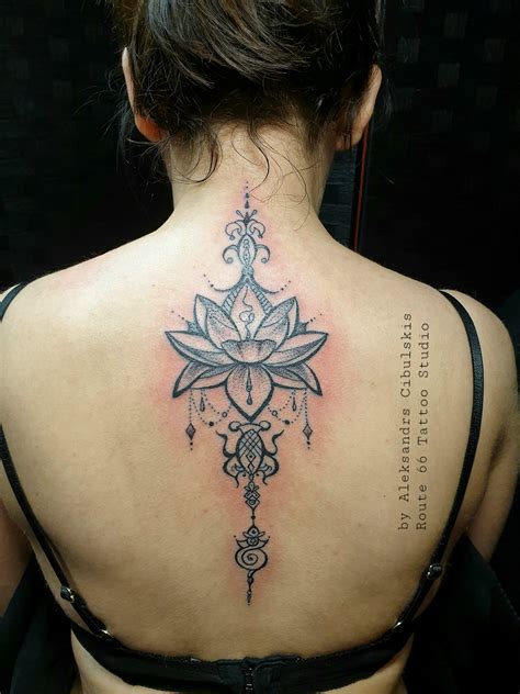 Lotus Flower Tattoo Lower Back