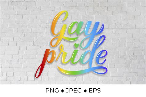 gay pride calligraphy lettering lgbt community slogan inspire uplift