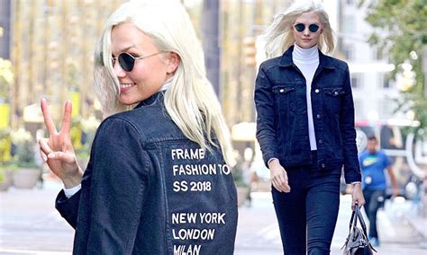 Model Karlie Kloss Pairs Skinny Jeans With Denim Jacket Daily Mail Online