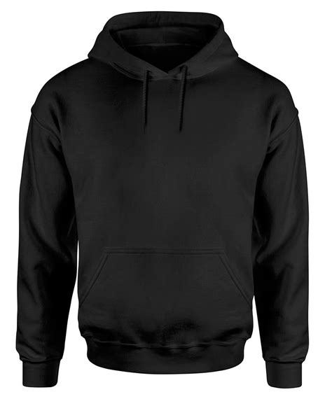 Mens Black Pullover Hoodie