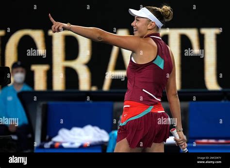 Amanda Anisimova Of The U S Celebrates After Defeating Naomi Osaka Of