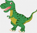 Cartoon dinosaur, dinosaur, color, green dinosaur png | PNGWing