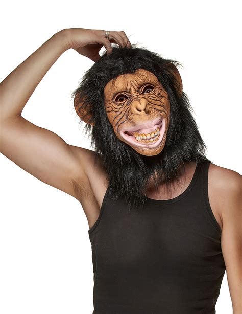 Tochibaum Fernsehen Arbeiten Schimpansen Maske Beantworten Sie Den Anruf Nordost Mäander