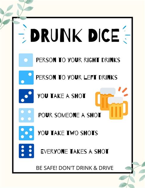 Printable Drinking Games