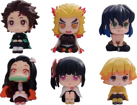 Buy 6pcs Demon Slayer Action Figure Anime Figurine Tanjiro Nezuko