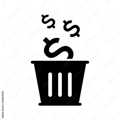 Money Waste Icon Stock Vector Adobe Stock