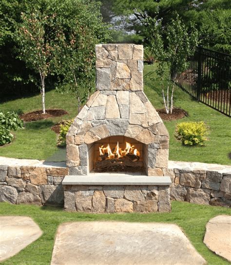 Fireplace Outside Patio Backyard Outdoor Kits Stonewood Products Cape
