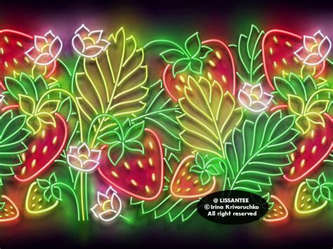 Solve Neon Strawberries 11 Complex Jigsaw Puzzle Online With 588 Pieces