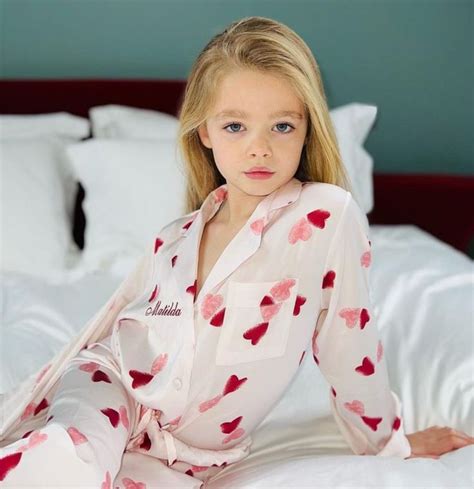 Girl S Blush Pink Satin Hearts Pyjama By Mini Lunn In 2022 Pink Satin Candy Stripes Striped